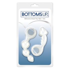 Bottoms UpÂ® Butt Silicone Anal Toy Set, Ice