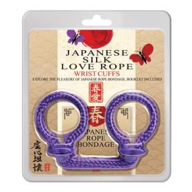 Japanese Silk Love Ropeâ„¢ Wrist Cuffs, Purple