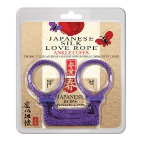 Japanese Silk Love Ropeâ„¢ Ankle Cuffs, Purple