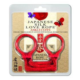 Japanese Silk Love Ropeâ„¢ Ankle Cuffs, Red