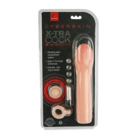 CyberSkinÂ® 3-in-1 Vibrating X-tra Cock