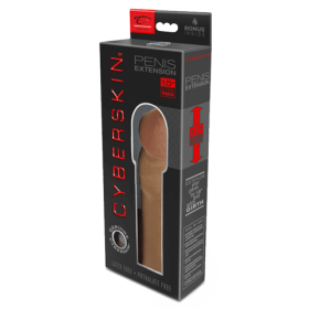 CyberSkinÂ® 1.5 inch Transformer Penis Extensionâ„¢, Dark