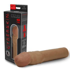 CyberSkinÂ® 3.0 inch Transformer Penis Extensionâ„¢, Dark