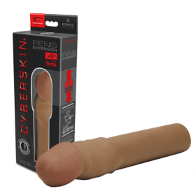 CyberSkinÂ® 4 inch Xtra Thick Transformer Penis Extensionâ„¢, Dark