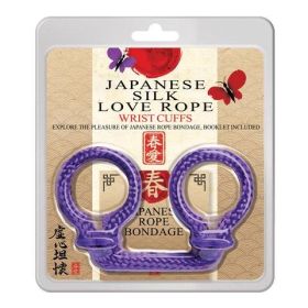 Japanese Silk Love Rope™ Wrist Cuffs, Purple