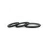 Hombre Snug Fit Silicone Thin C-Rings, 3 Pk, Charcoal