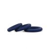 Hombre Snug Fit Silicone Thick C-Rings, 3 Pk, Navy