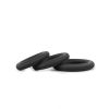 Hombre Snug Fit Silicone Thick C-Rings, 3 Pk, Charcoal