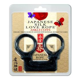 Japanese Silk Love Rope™ Ankle Cuffs, Black