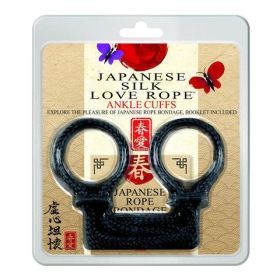 Japanese Silk Love Rope™ Ankle Cuffs, Black