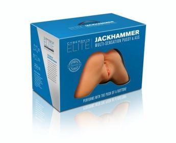 CyberSkinÂ® Elite Jackhammer Multi-Sensation Pussy & Ass, Light