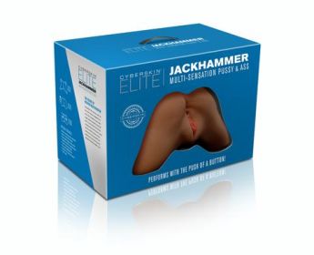 CyberSkin® Elite Jackhammer Multi-Sensation Pussy & Ass, Dark