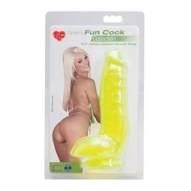 Carmen's Fun Cock 6.5 inch Jel-LeeÂ®, Yellow